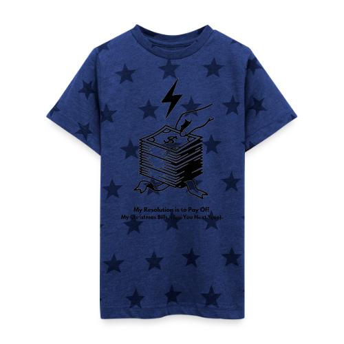 Christmas Bills T-Shirt - Kid's 5 Star Print T-Shirt