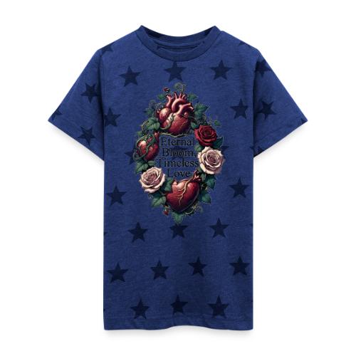 Eternal Bloom Timeless Love Entwined Hearts T-Shir - Kid's 5 Star Print T-Shirt