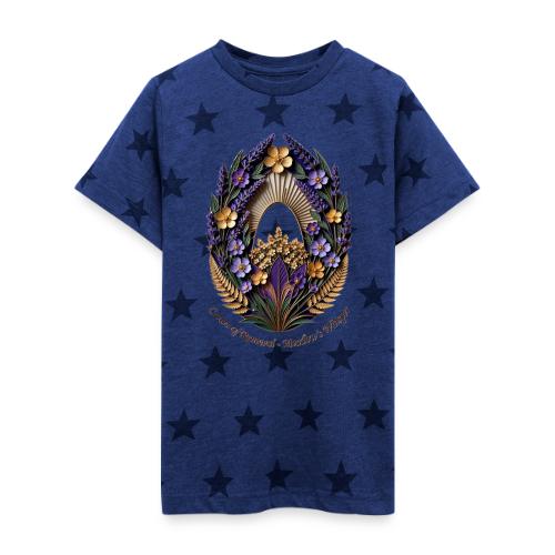 Easter Meadow Crown Renewal T Shirt, Spring Gift - Kid's 5 Star Print T-Shirt