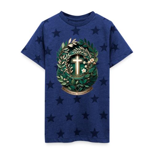 Easter Ever Green in Glory Laurel T Shirt, Gift - Kid's 5 Star Print T-Shirt