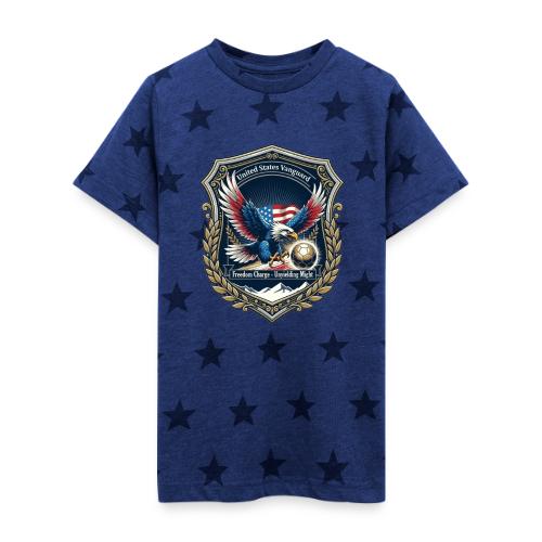 USA Eagle Vanguard T-Shirt,American Flag PrideGift - Kid's 5 Star Print T-Shirt