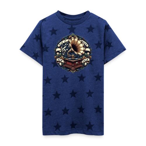 Ornate Phonograph T-Shirt - Kid's 5 Star Print T-Shirt