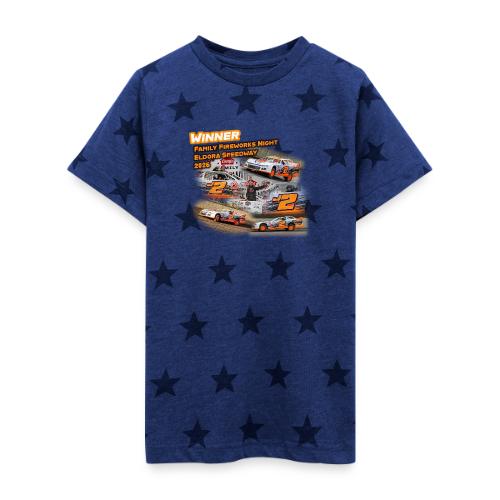 Rob Trent Eldora Speedway FFN#1 Design 2 - Kid's 5 Star Print T-Shirt