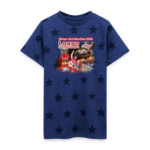 Logan Schuchart #LetsRaceTwo Winner - Kid's 5 Star Print T-Shirt