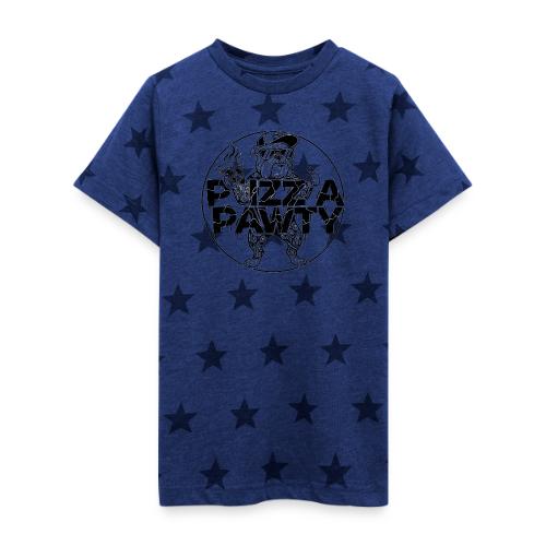 Pizza Pawty Bulldog T-Shirt | Funny Dog Pizza Tee - Kid's 5 Star Print T-Shirt