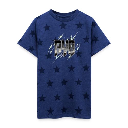 Ayo's Gray - Kid's 5 Star Print T-Shirt