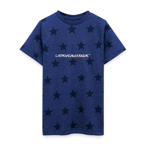C.Strong Bloodline Logo (White) - Kid's 5 Star Print T-Shirt
