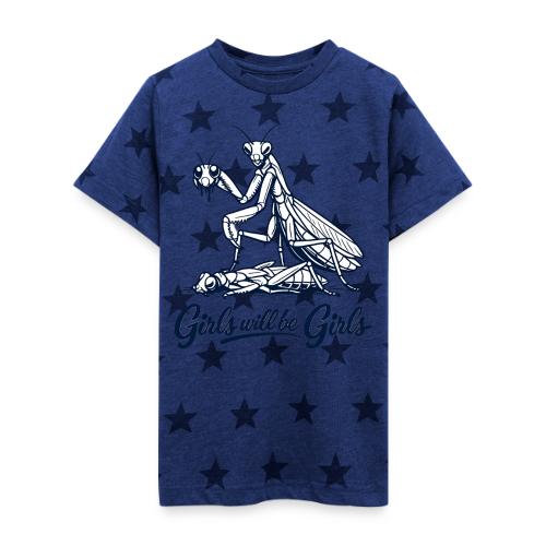 Girls Will Be Girls Praying Mantis Humor - Kid's 5 Star Print T-Shirt