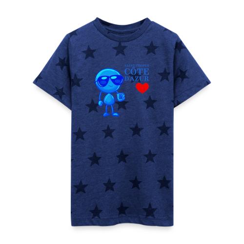Smoon City_Saint Tropez Côte d'Azur - Kid's 5 Star Print T-Shirt