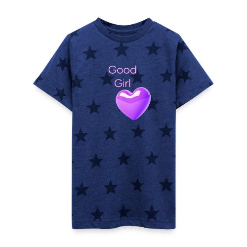 Smoon City_Good Girl - Kid's 5 Star Print T-Shirt