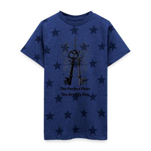 Valentine love keys - Kid's 5 Star Print T-Shirt