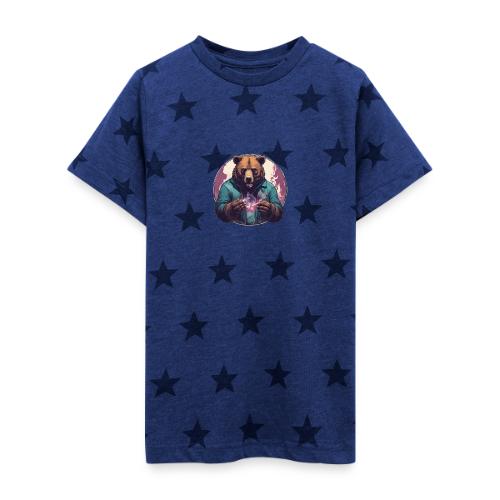 Magical Bear - Kid's 5 Star Print T-Shirt