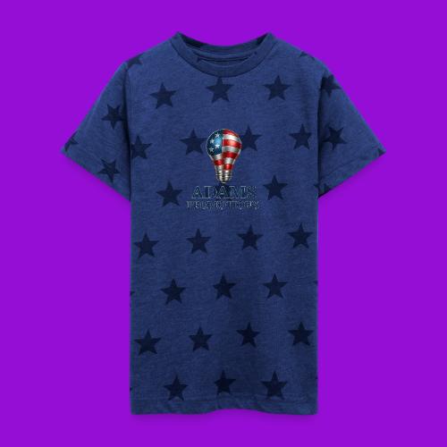 Adams promotions American flag metallic light bulb - Kid's 5 Star Print T-Shirt