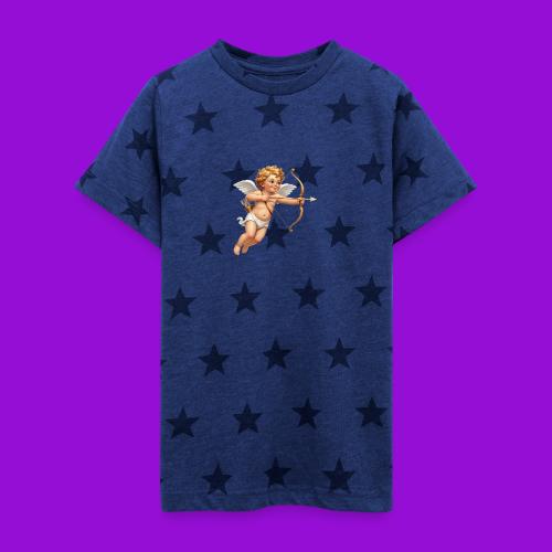 Cupid with twohearts set - Kid's 5 Star Print T-Shirt