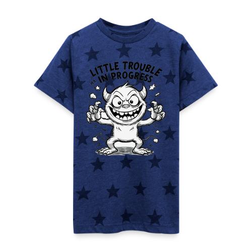 Playful Mischief Demon Illustration - Kid's 5 Star Print T-Shirt