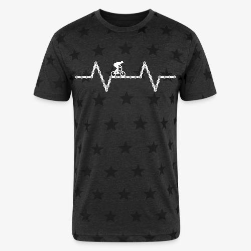 bmx bike heartbeat - Unisex Adult Star Printed T-Shirt