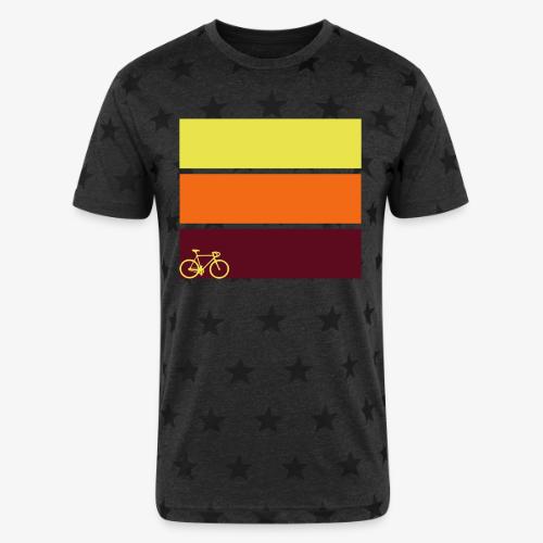 tricolor with bicycle - Unisex Adult Star Printed T-Shirt