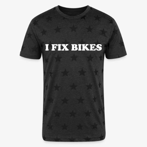 i fix bikes - Unisex Adult Star Printed T-Shirt