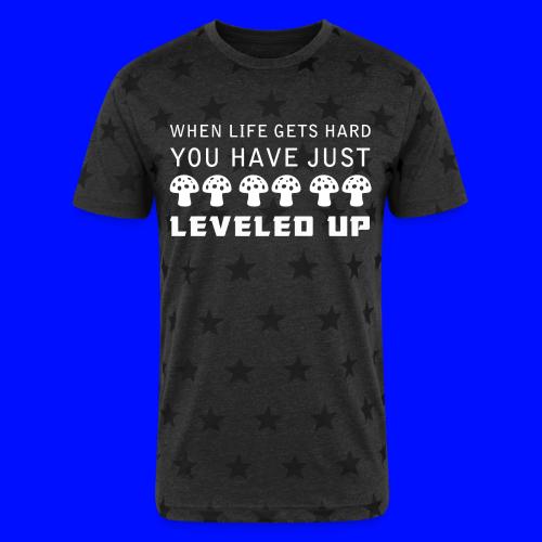 Level Up - Unisex Adult Star Printed T-Shirt