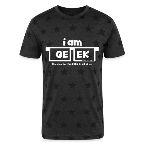 iamGEEK classic White - Unisex Adult Star Printed T-Shirt