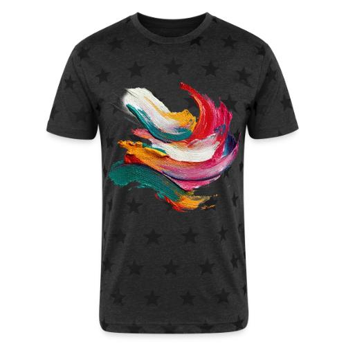 Colorful brushstrokes - Unisex Adult Star Printed T-Shirt
