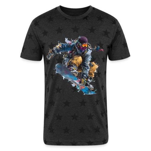 Snowboarding: Splash of Speed - Unisex Adult Star Printed T-Shirt