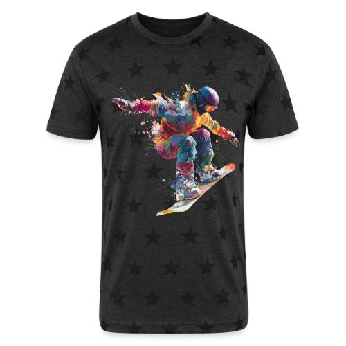 Snowboarding: Frozen Flight - Unisex Adult Star Printed T-Shirt