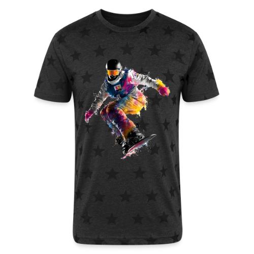 Snowboarding: Frozen Palette - Unisex Adult Star Printed T-Shirt