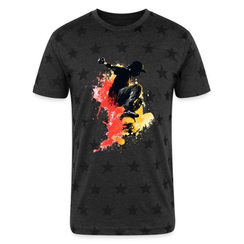 Skateboarding: Splash of Motion - Unisex Adult Star Printed T-Shirt