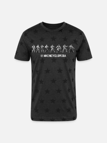 Evolution Sub Zero - Unisex Adult Star Printed T-Shirt - charcoal star