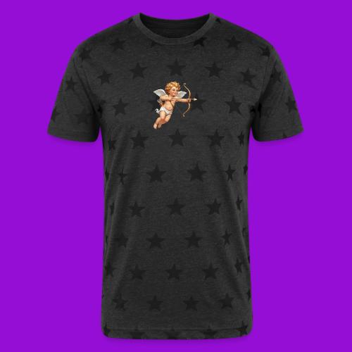 Cupid with twohearts set - Unisex Adult Star Printed T-Shirt
