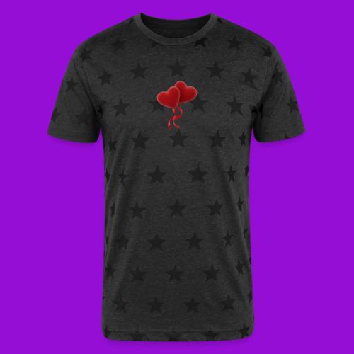 Two hearts together - Unisex Adult Star Printed T-Shirt