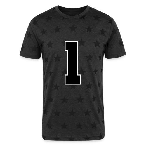 Varsity Number 1 Athletic Style - Unisex Adult Star Printed T-Shirt