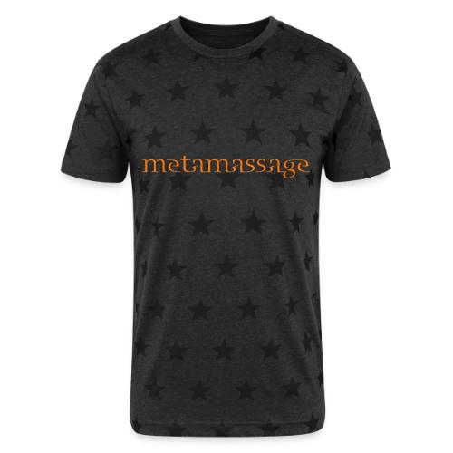 metamassage text logo - Unisex Adult Star Printed T-Shirt