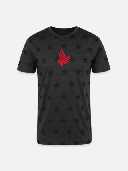 Bad News Eagles - Unisex Adult Star Printed T-Shirt - charcoal star