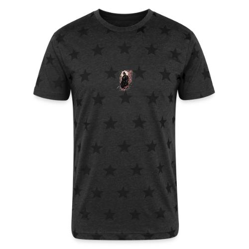 Samurai cherry blossoms - Unisex Adult Star Printed T-Shirt