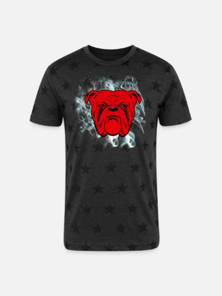 Red Dog Beer - Unisex Adult Star Printed T-Shirt - charcoal star 