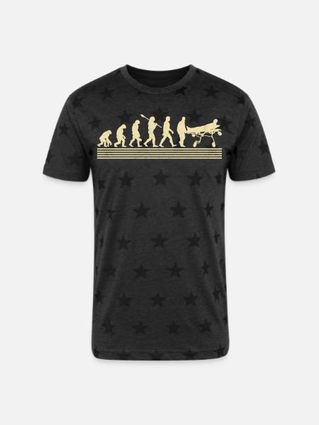 Paramedic Evolution - Unisex Adult Star Printed T-Shirt - charcoal star 