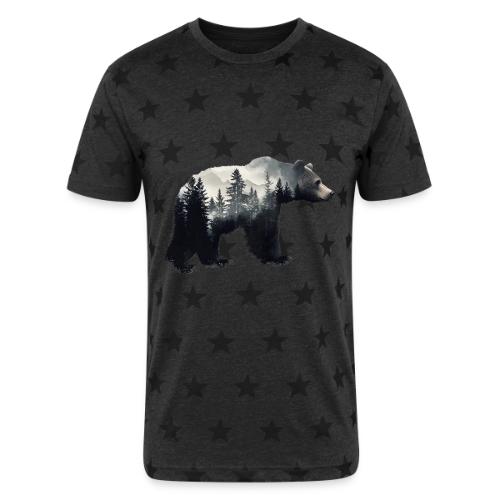 Forest Within the Bear - Unisex Adult Star Printed T-Shirt