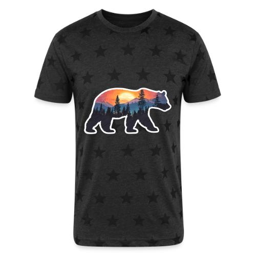 Mountain Spirit Bear - Unisex Adult Star Printed T-Shirt