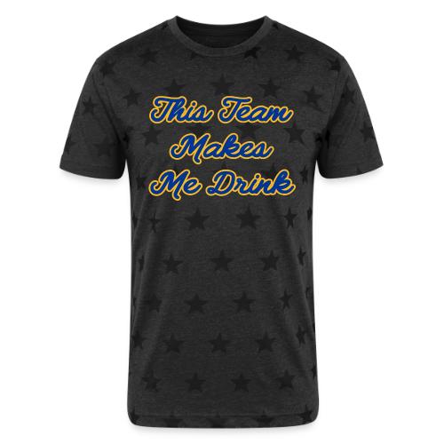 This Team Makes Me Drink (College) - Unisex Adult Star Printed T-Shirt