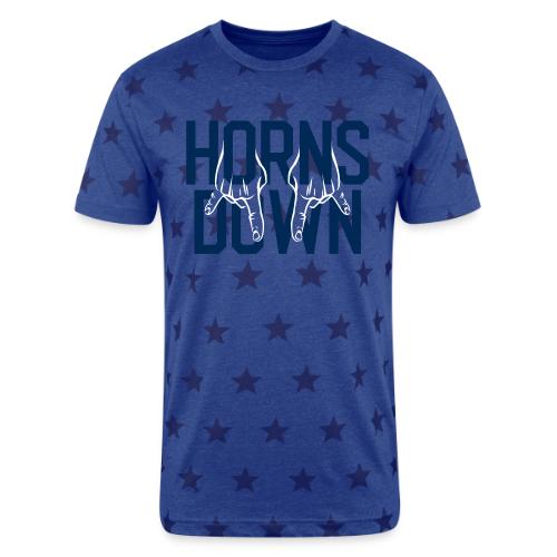 Horns Down (On Gold) - Unisex Adult Star Printed T-Shirt