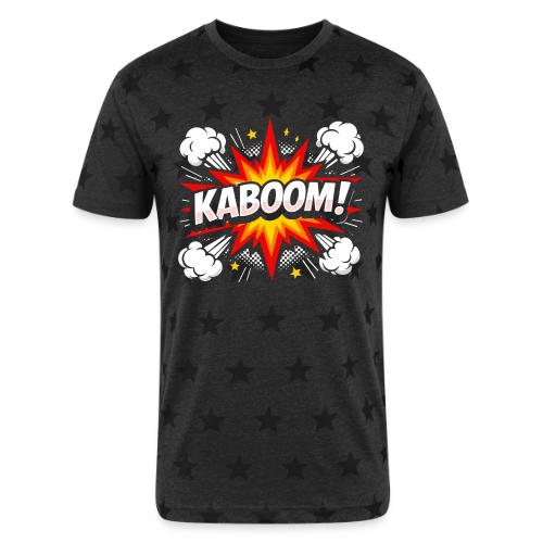 Kaboom Comic Explosion - Unisex Adult Star Printed T-Shirt