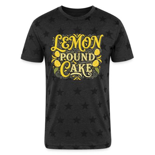 Lemon Pound Cake Vintage Flourish - Unisex Adult Star Printed T-Shirt