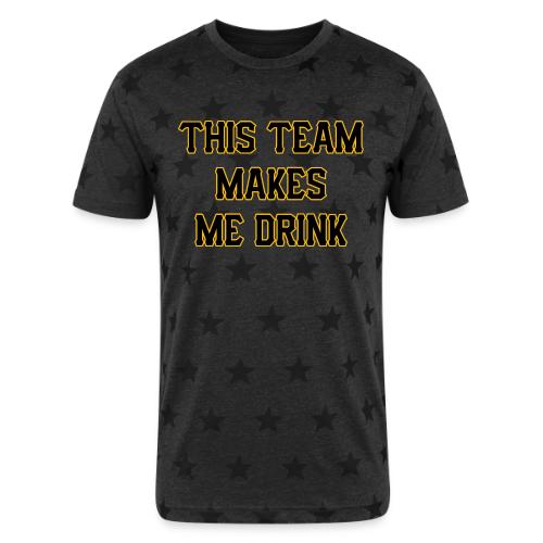 This Team Makes Me Drink (Baseball) - Unisex Adult Star Printed T-Shirt