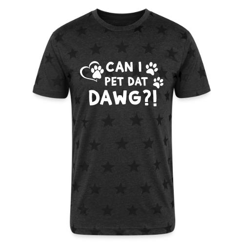 Can I Pet Dat Dawg Funny Meme Tee - Unisex Adult Star Printed T-Shirt