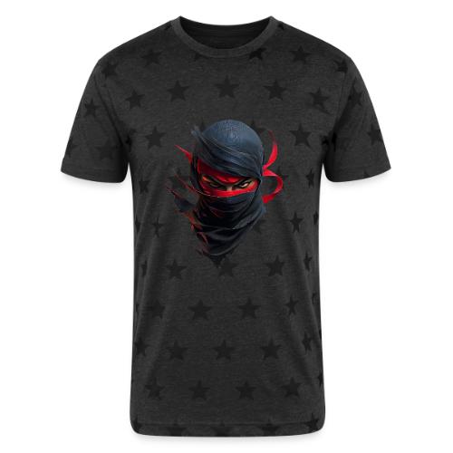 Crimson Stare Ninja - Unisex Adult Star Printed T-Shirt