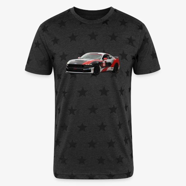 Red White and Black Mustang Racecar