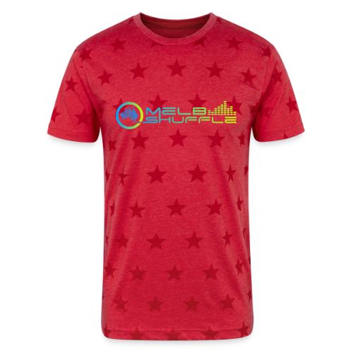 Melbshuffle Gradient Logo - Unisex Adult Star Printed T-Shirt