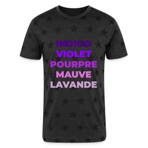 Shades of purple - Unisex Adult Star Printed T-Shirt